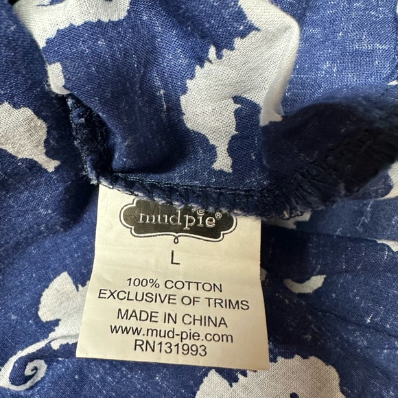 Mud Pie Navy and White Seahorse Swim Coverup - Picture 9 of 13